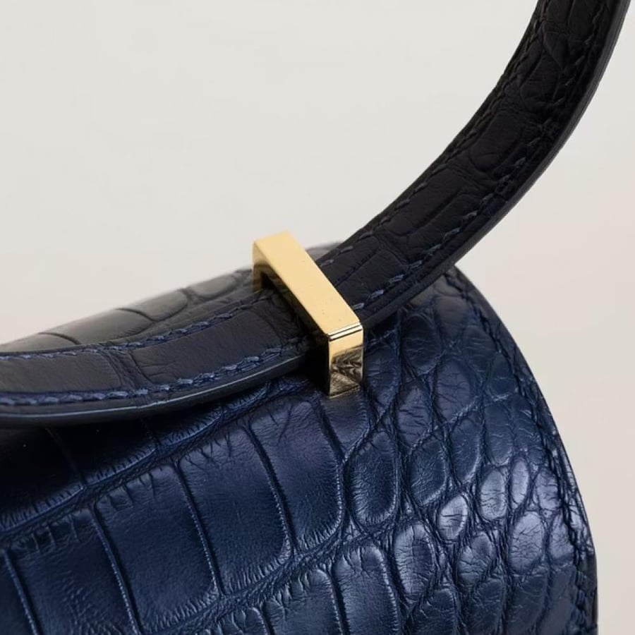 Constance 18CM Matte Alligator Crocodile 73 Sapphire Blue GHW