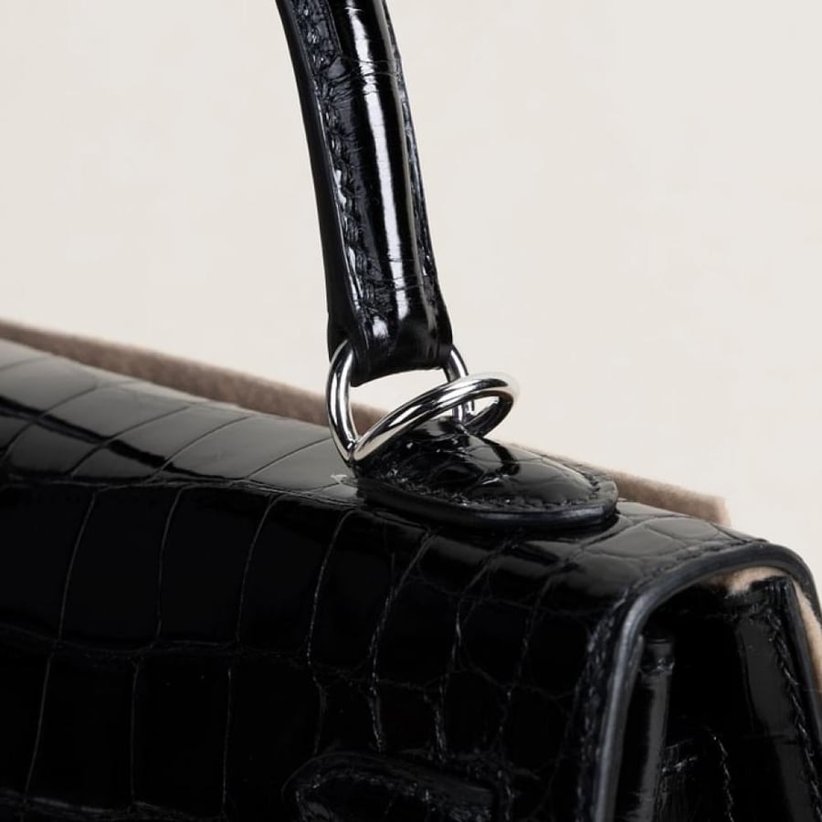 Kelly25 Shiny Niloticus crocodile 89 Noir PHW
