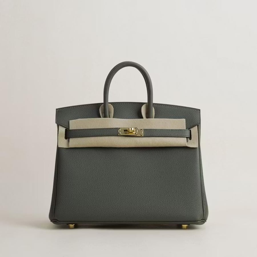 Birkin 25cm Togo C6 Vert De Gris GHW
