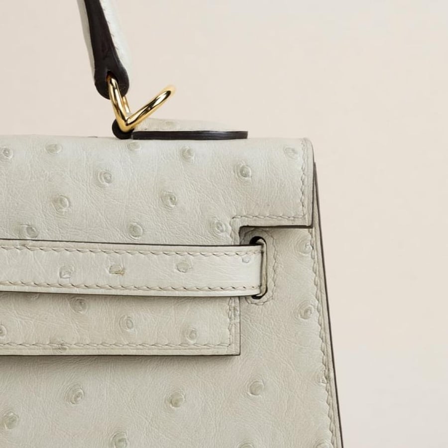 Kelly25 Ostrich 3C Parchemin