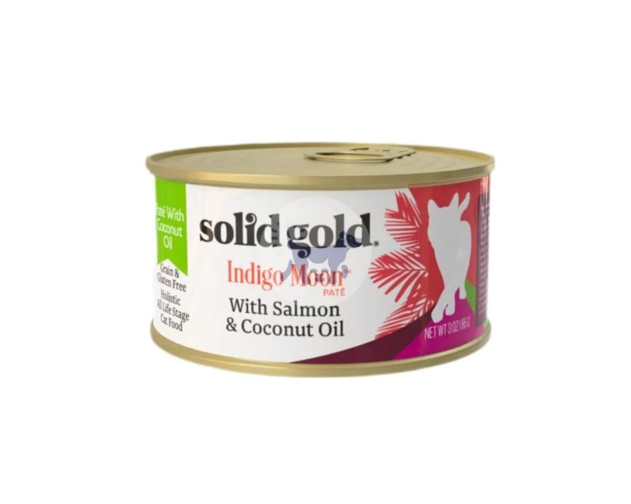 سوليد غولد طعام رطب للقطط بالسلمون وزيت جوز الهند 85g