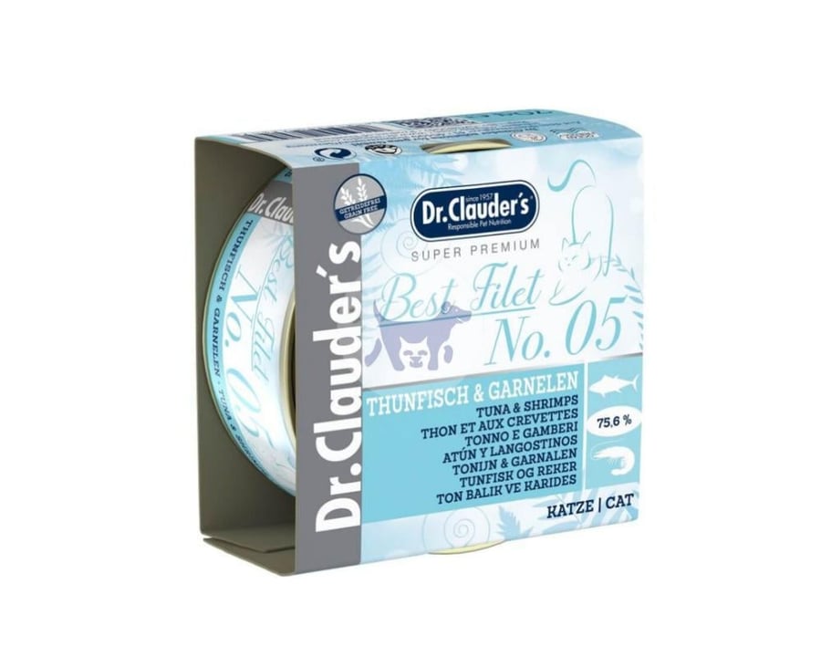 دكتور كلاودرز طعام رطب للقطط بالتونة والجمبري 70g