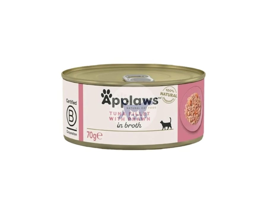 ابلاوز طعام رطب للقطط فيليه التونة والروبيان في المرق 70g