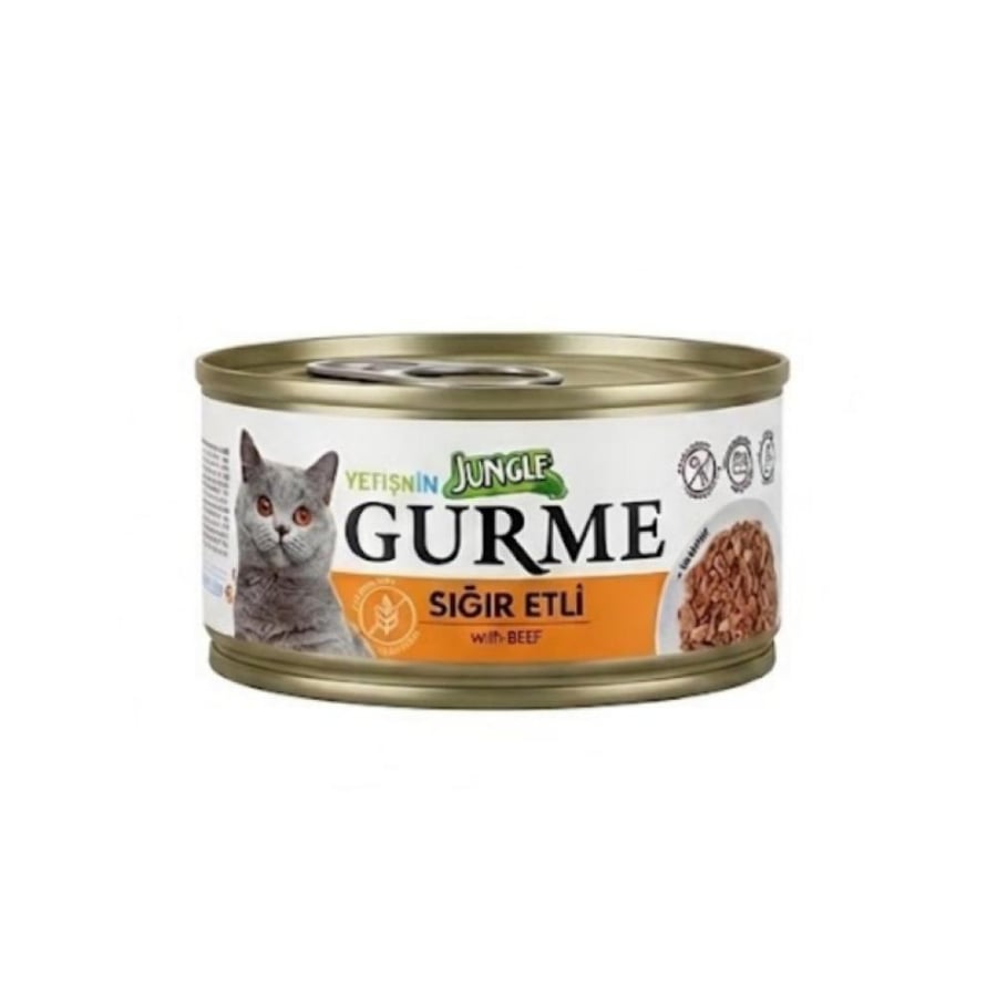 جنغل طعام رطب للقطط باللحم البقري 85g