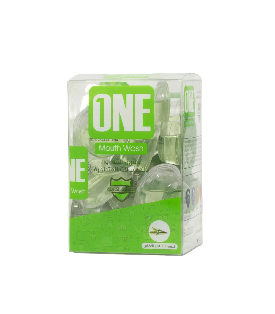 Advanced mouthwash capsules with green tea box