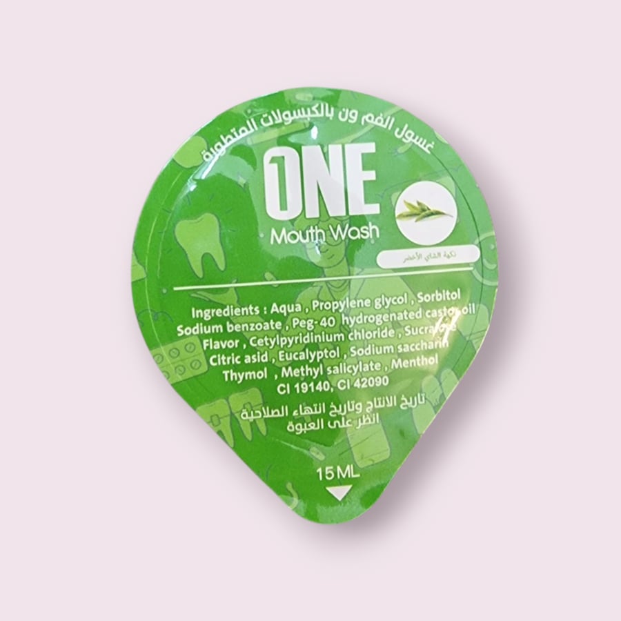 Advanced mouthwash capsules with green tea box