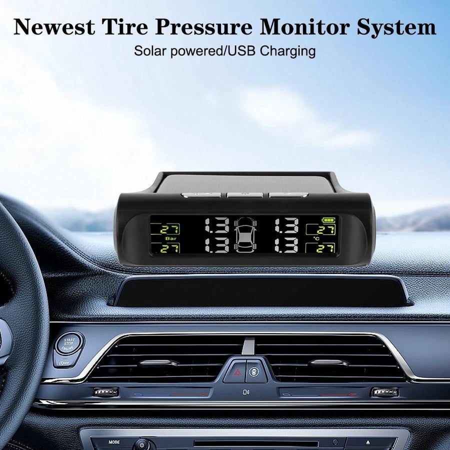 Tire pressure sensor set (4 pieces) — TPMS solar/USB