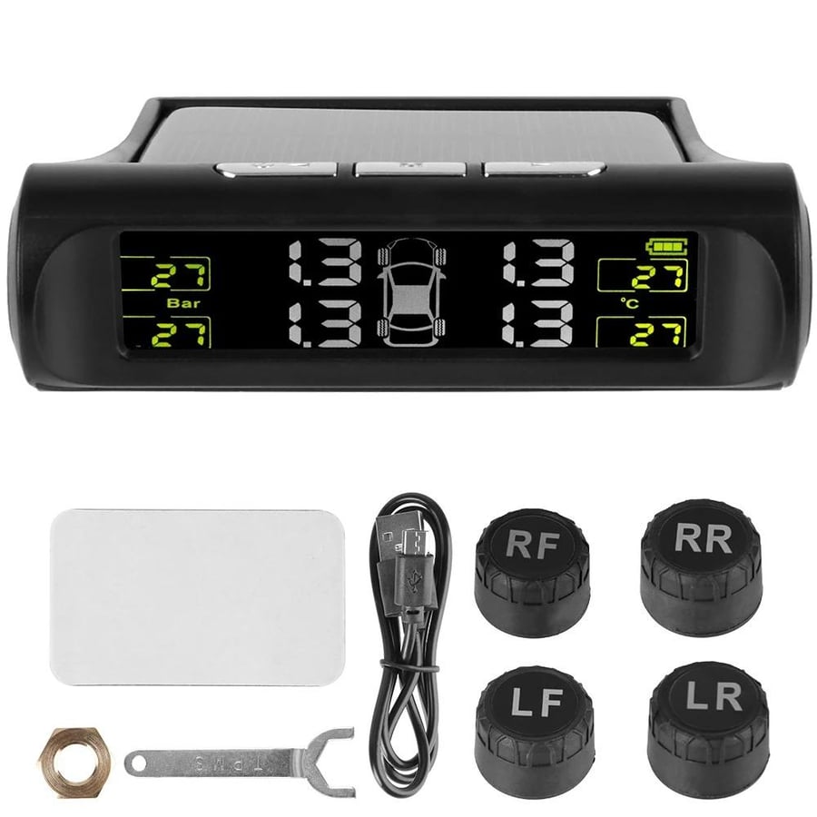 Tire pressure sensor set (4 pieces) — TPMS solar/USB