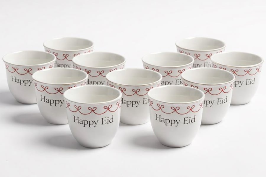 فناجين عيد سعيد١٢ حبه