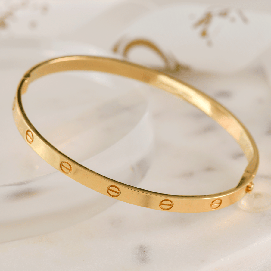 سواره ذهب بسيطة بتصميم مفك براغي كارتير | CARTIER عيار 18