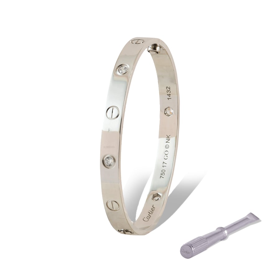 اسواره لوف ذهب ابيض كارتير | CARTIER عيار 18