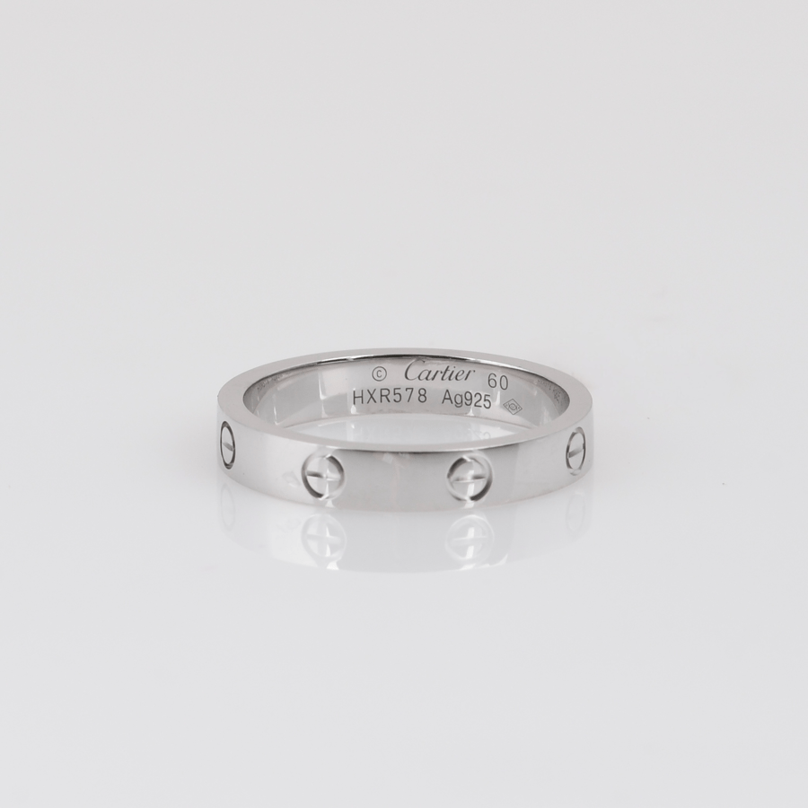 Silver ring Cartier / Cartier men's shiny super master slim