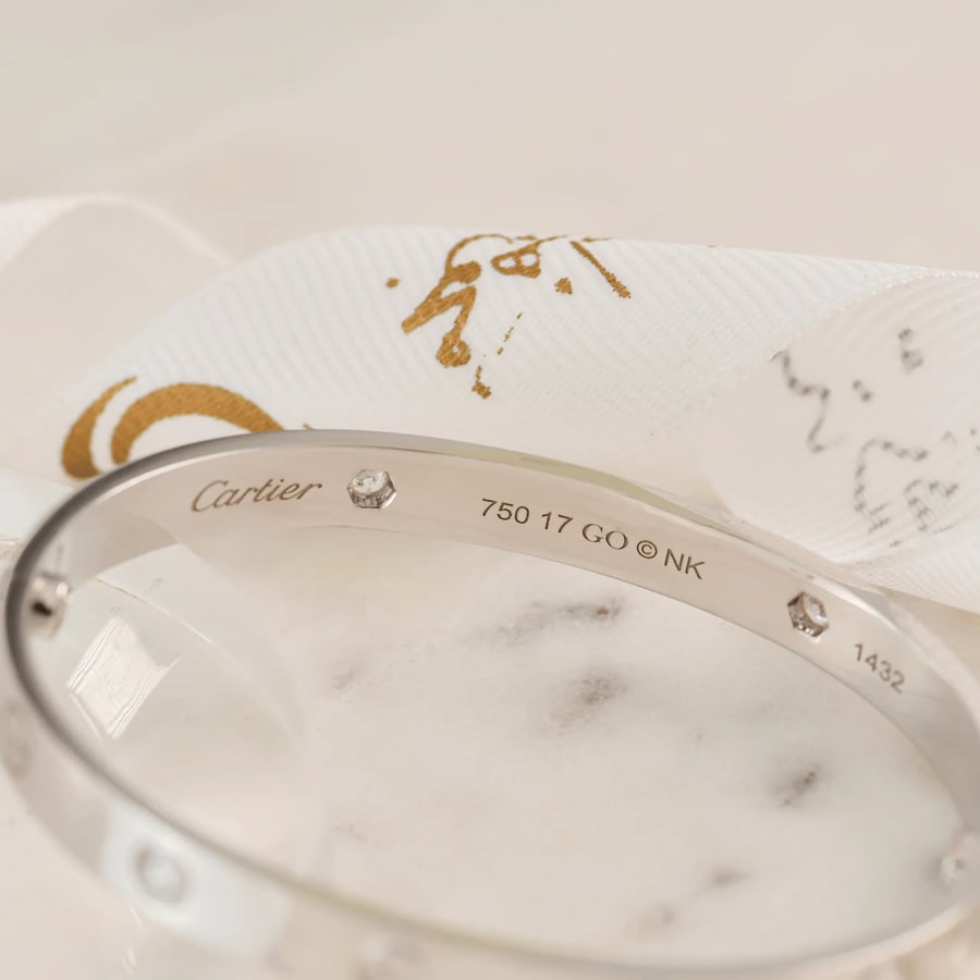 اسواره لوف ذهب ابيض كارتير | CARTIER عيار 18