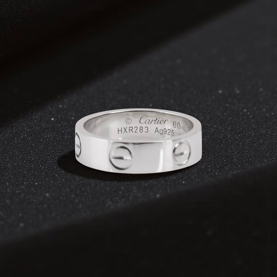 دبلة فضة كارتير / cartir رجالى لماع سوبر ماستر عريض