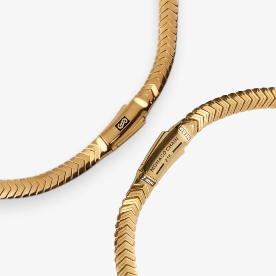 عقد MONACO MERM أصلي ذهب عيار 21 مقاس 7mm