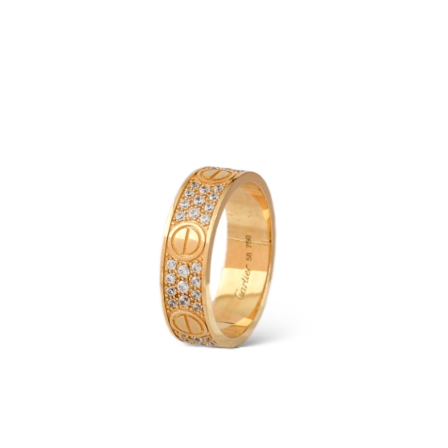 دبله ذهب مرصعة بالزركون كارتير | CARTIER عيار 18
