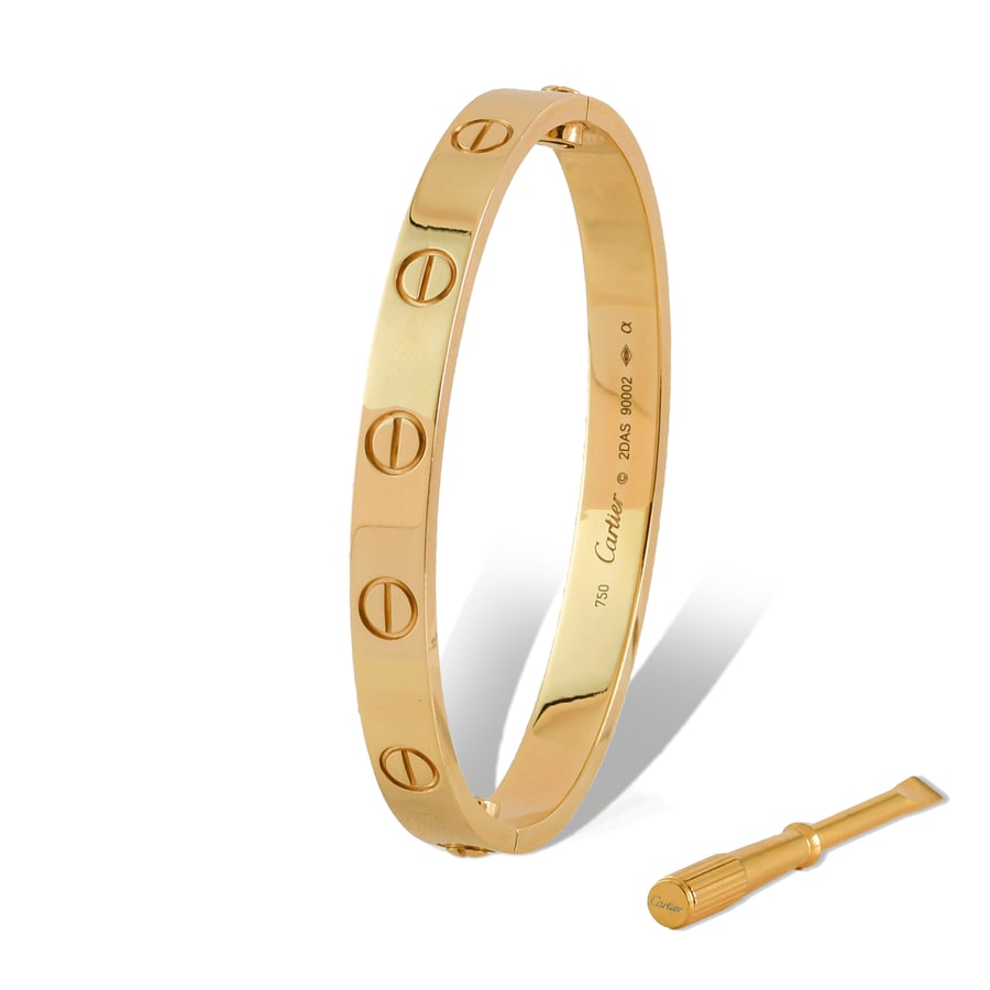 سواره ذهب عريضة بتصميم مفك براغي كارتير | CARTIER عيار 18