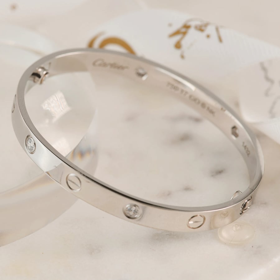 اسواره لوف ذهب ابيض كارتير | CARTIER عيار 18