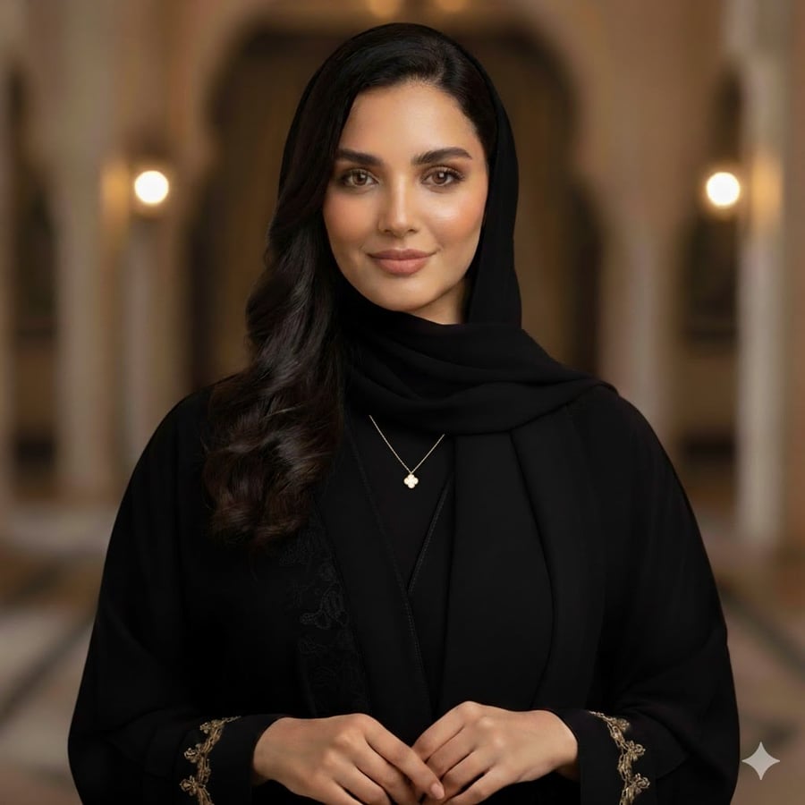 سلسلة ذهب بتصميم زهرة لون ابيض عيار 18 فان كليف | Van Cleef