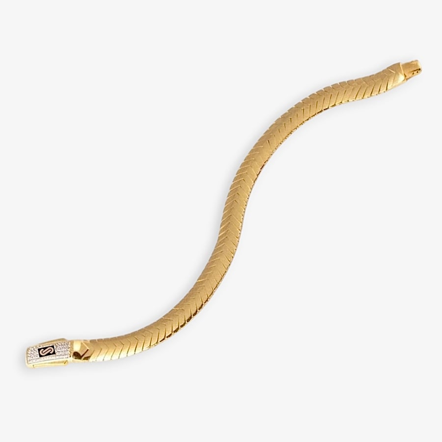 اسوارة MONACO MERM أصلي ذهب عيار 21 مقاس 7mm قفل زركون
