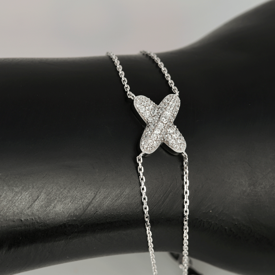 سواره ذهب ابيض حرف x شومية | CHAUMET عيار 18