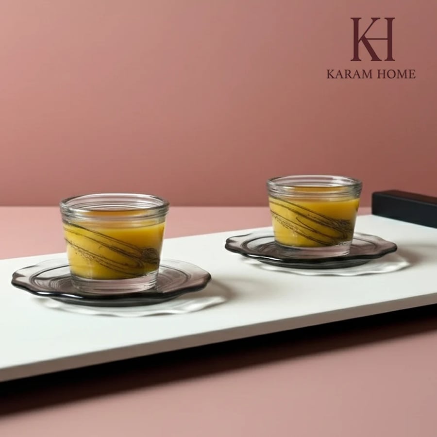 A set of coffee cups, 6 cups with 6 saucers