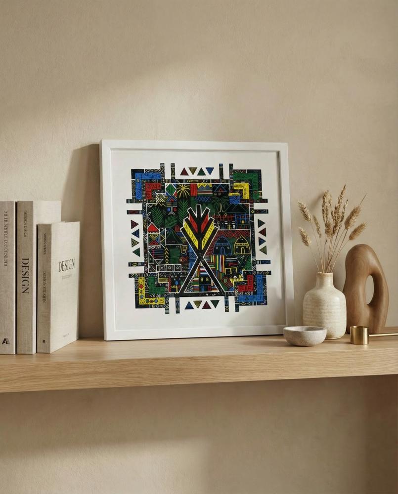 لوحة فنية - تصميم المنطقة الجنوبية (هوية الجبل)