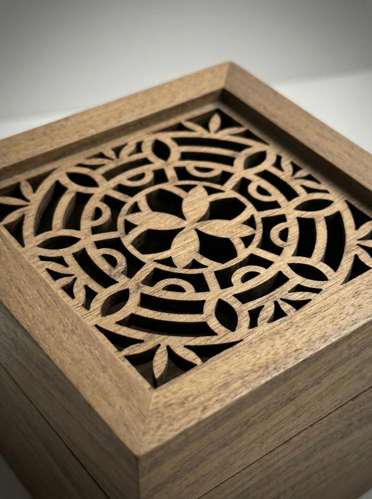 مبخرة فاخرة - تصميم الأبواب النجدية - خشب الجوز
