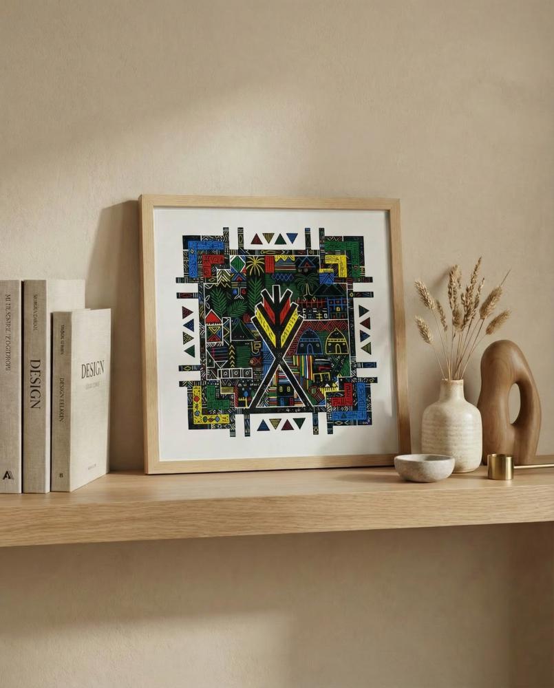 لوحة فنية - تصميم المنطقة الجنوبية (هوية الجبل)