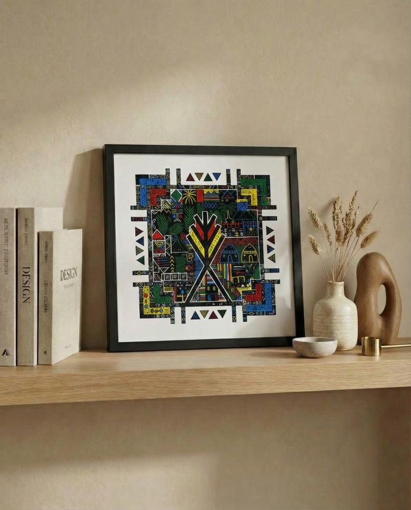 لوحة فنية - تصميم المنطقة الجنوبية (هوية الجبل)