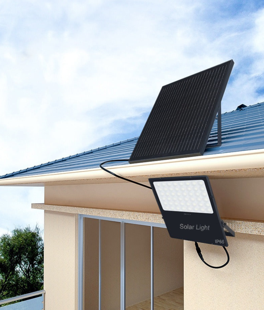 Solar energy flashlight from aluminum LED for the yard 800 watts