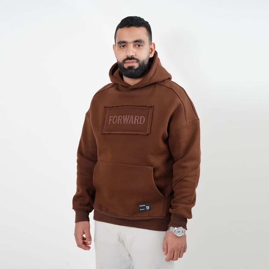 Forward sweater with cap - brown