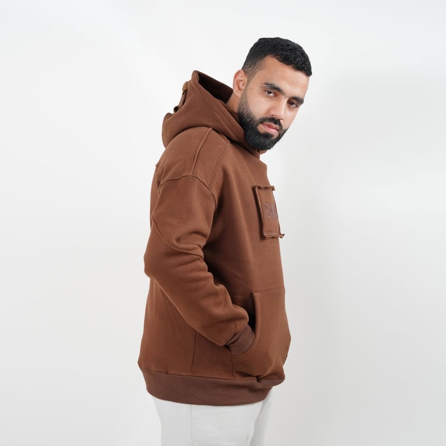 Forward sweater with cap - brown