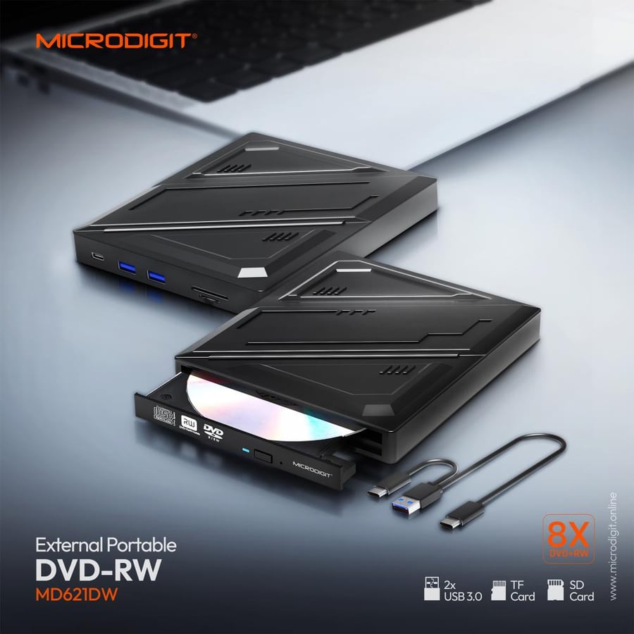 محرك اقراص خارجي DVD , مايكروديجت MD621DW