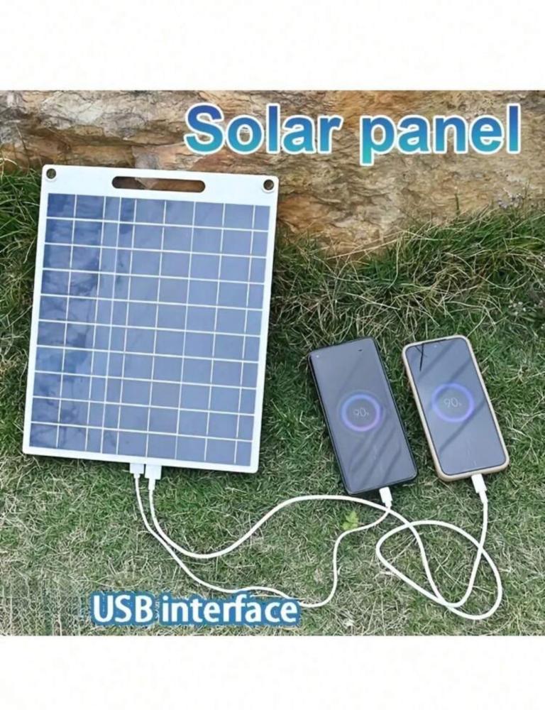 لوح طاقة شمسية مع USB لشحن الجوال مرافق للمشي والرحلات والتخييم