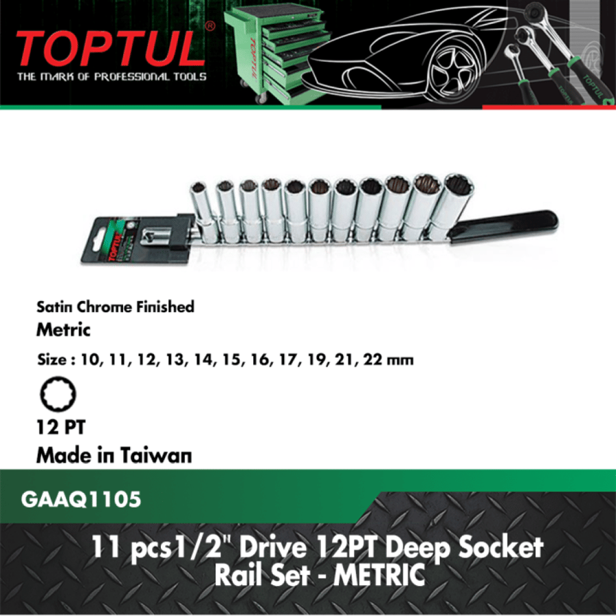 طقم حبوب بوكس مشرشر  طويل تايواني TOPTUL