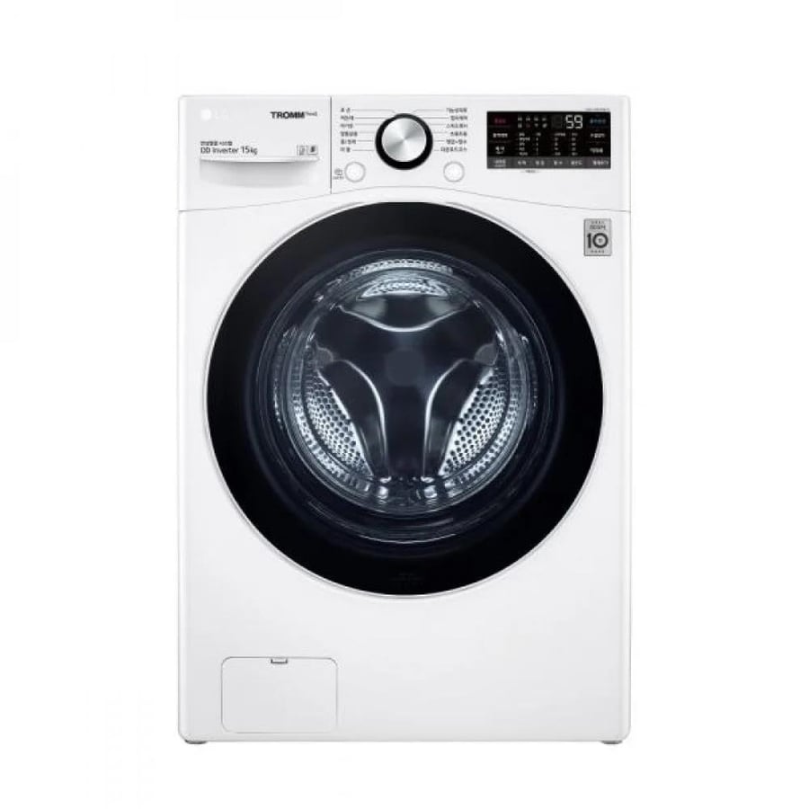 ال جي غسالة اتوماتيك تعبئة أمامية 15 كجم, تنشيف 75%, تربو ووش, أبيض WF1510WHT