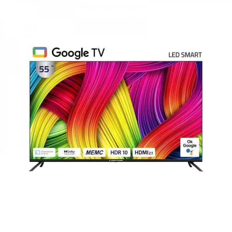 جنرال سوبريم شاشة 55 بوصه، فائقة الدقة (4K-UHD)، سمارت جوجل تي في GSG554KC, (HDR) (Dolby Audio)،(Google TV)