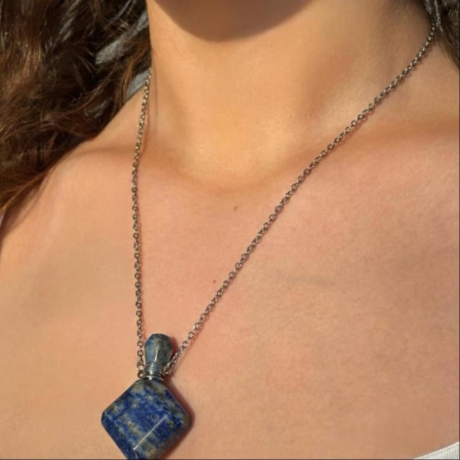 A perfume holder from lapis lazuli stone