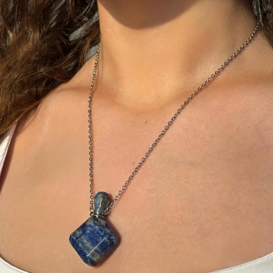 A perfume holder from lapis lazuli stone