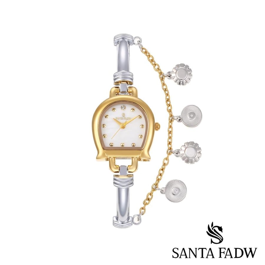 ساعة SANTA FADW نسائي فضي ذهبي