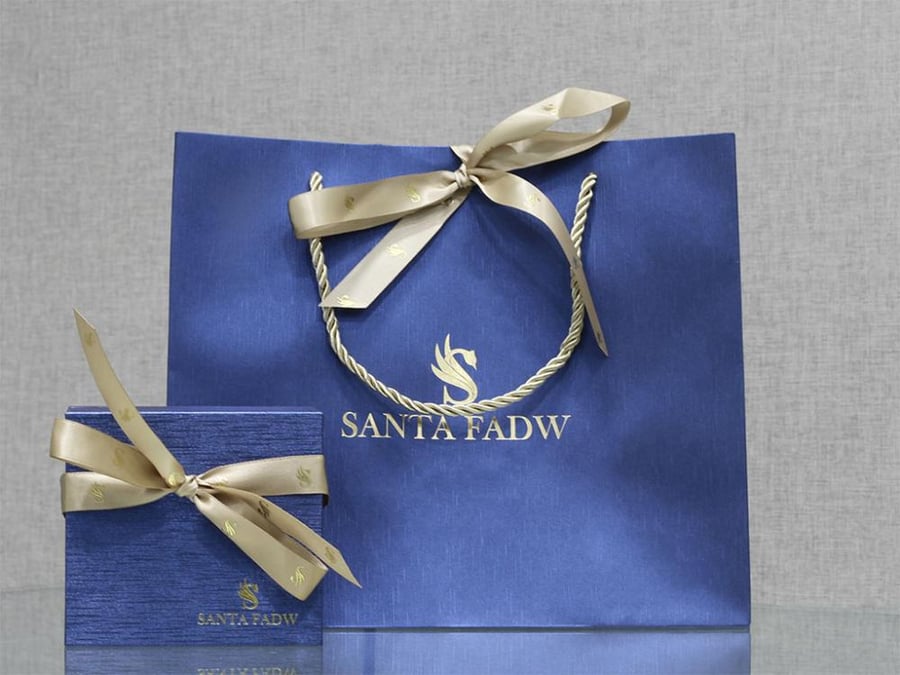 ساعة SANTA FADW نسائي فضي ذهبي مينا رمادي