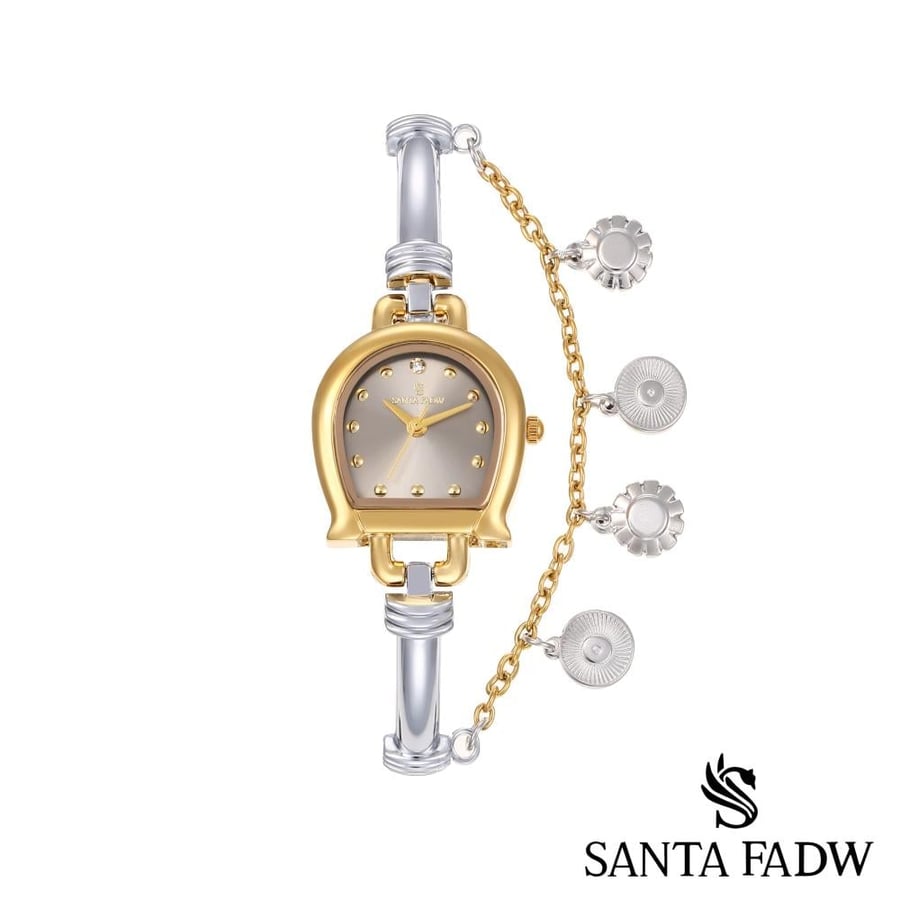 ساعة SANTA FADW نسائي فضي ذهبي