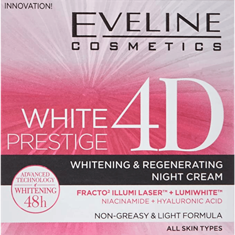 Eveline White Prestige 4D Intensive Whitening Night Cream - 50 Ml