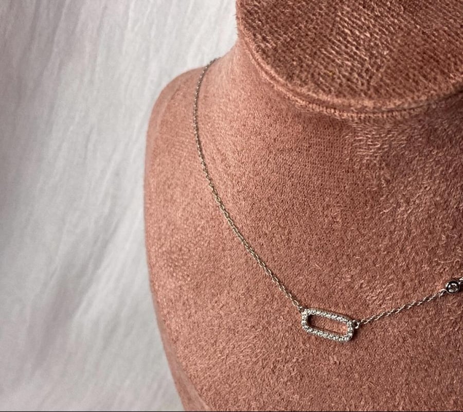 Rectangular necklace - silver 925 karat