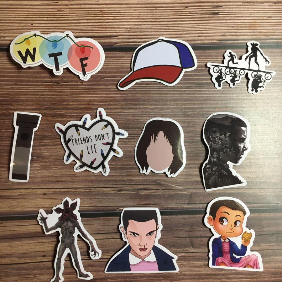 استكرات مسلسل stranger things 10حبات