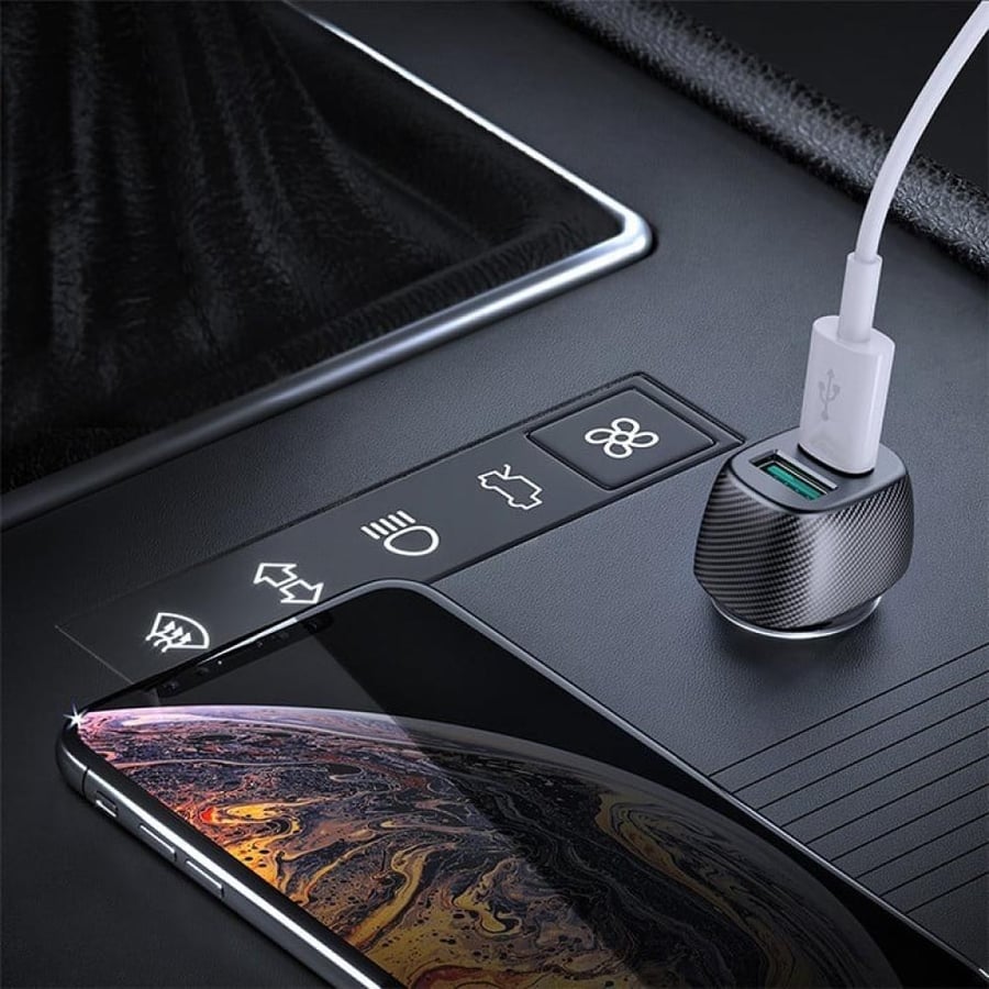 MOOGMAX - شاحن سيارة منفذ PD+USB ا 38W م/MX106 ماركة موج ماكس