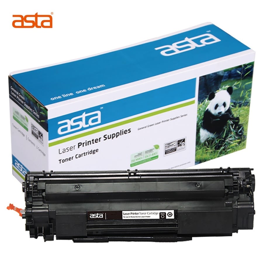 حبر استا متوافق مع CB435A/CB436A/CE285A/CRG712/CRG713/CRG725 - أسود