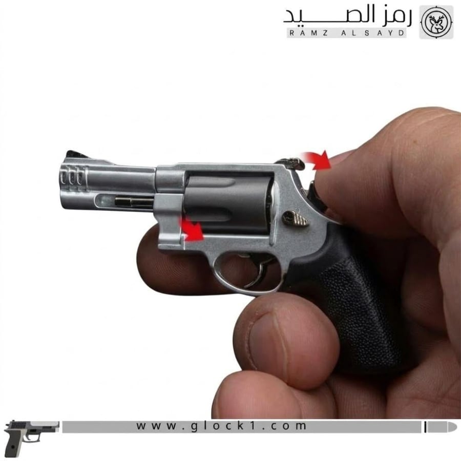 ميدالية مسدس مصغّر بتصميم محاله حديد