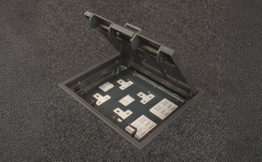 Alfanar 4-Module Floor Box for Raised Floors